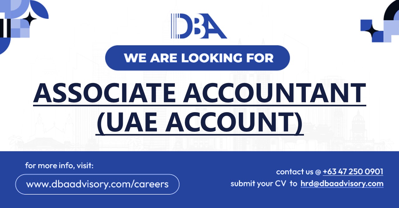 Read more about the article ASSOCIATE ACCOUNTANT (UAE ACCOUNT)