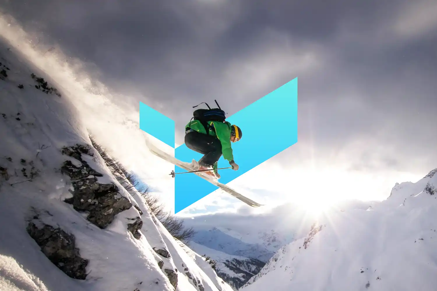 an image of a skier over snowy mountains symbolising financial governance risks