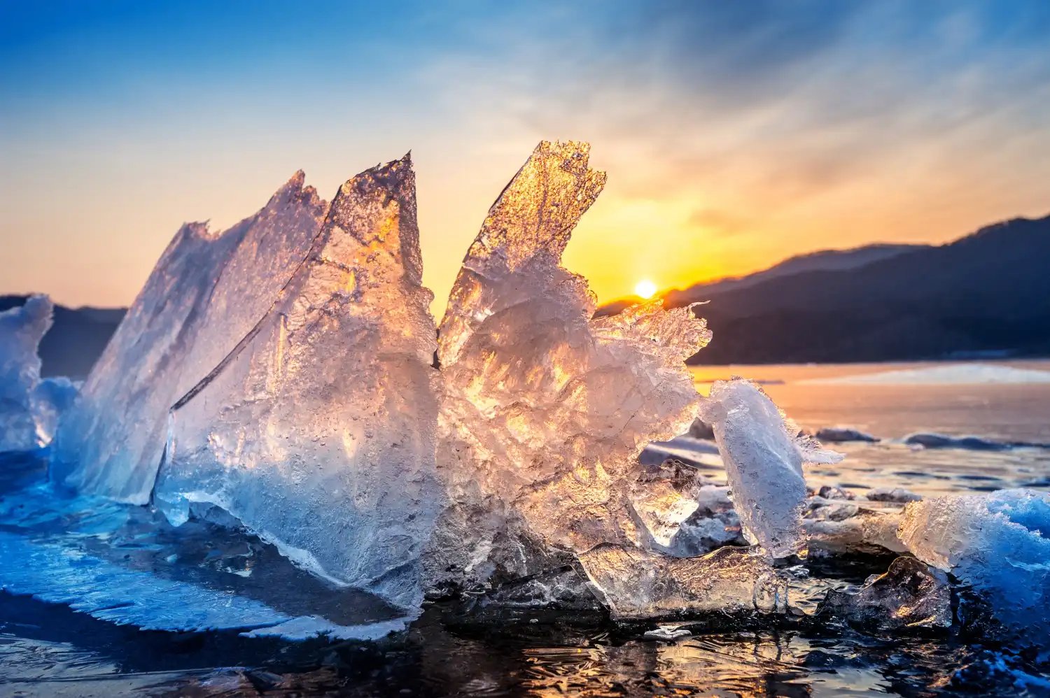 an image of an icicle slowly melting under the setting sun, symbolising the rigorous AUSTRAC Audit Process