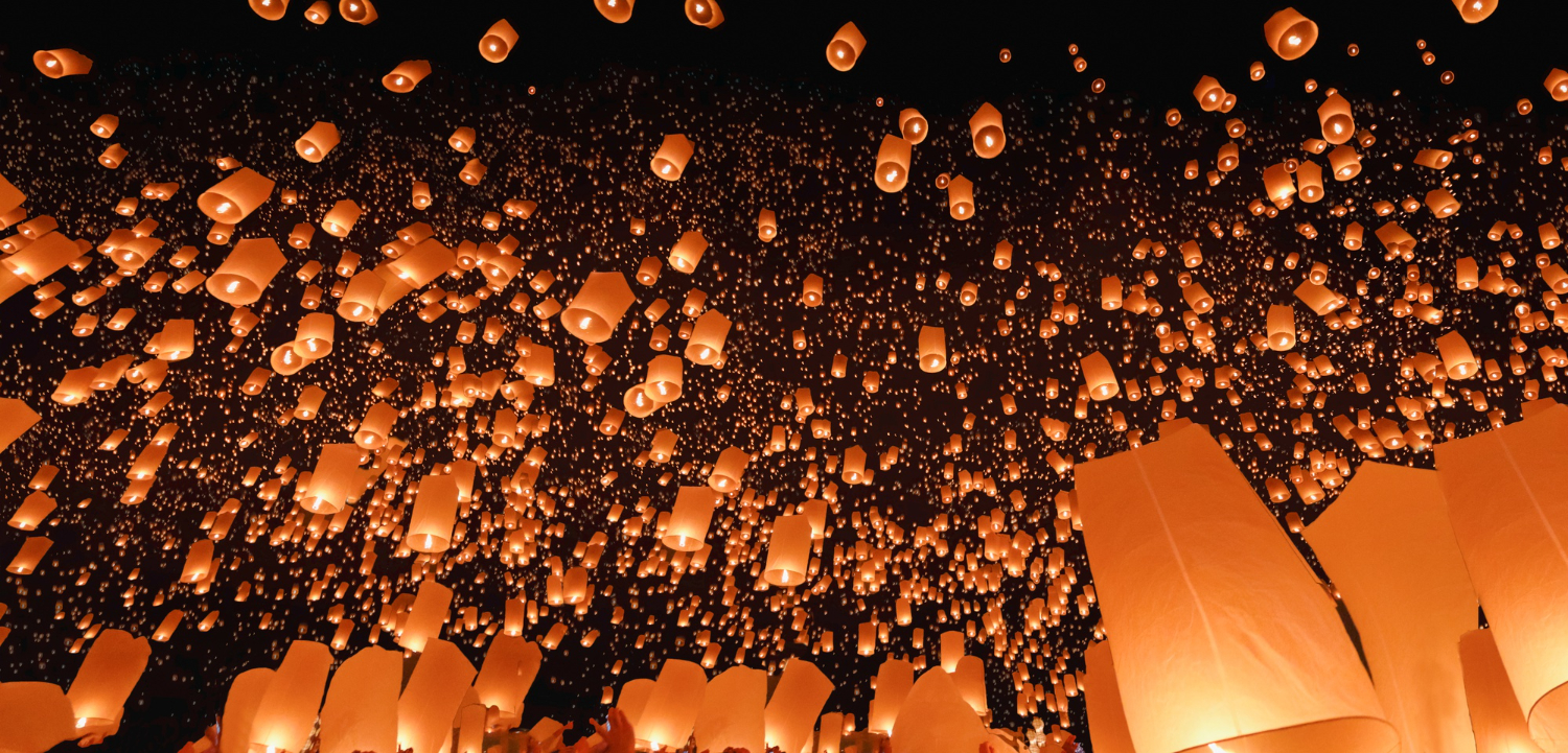 an image of flying lanterns during a lantern festival, symbolising the the Highest-Impact Controls of the Essential Eight cybersecurity