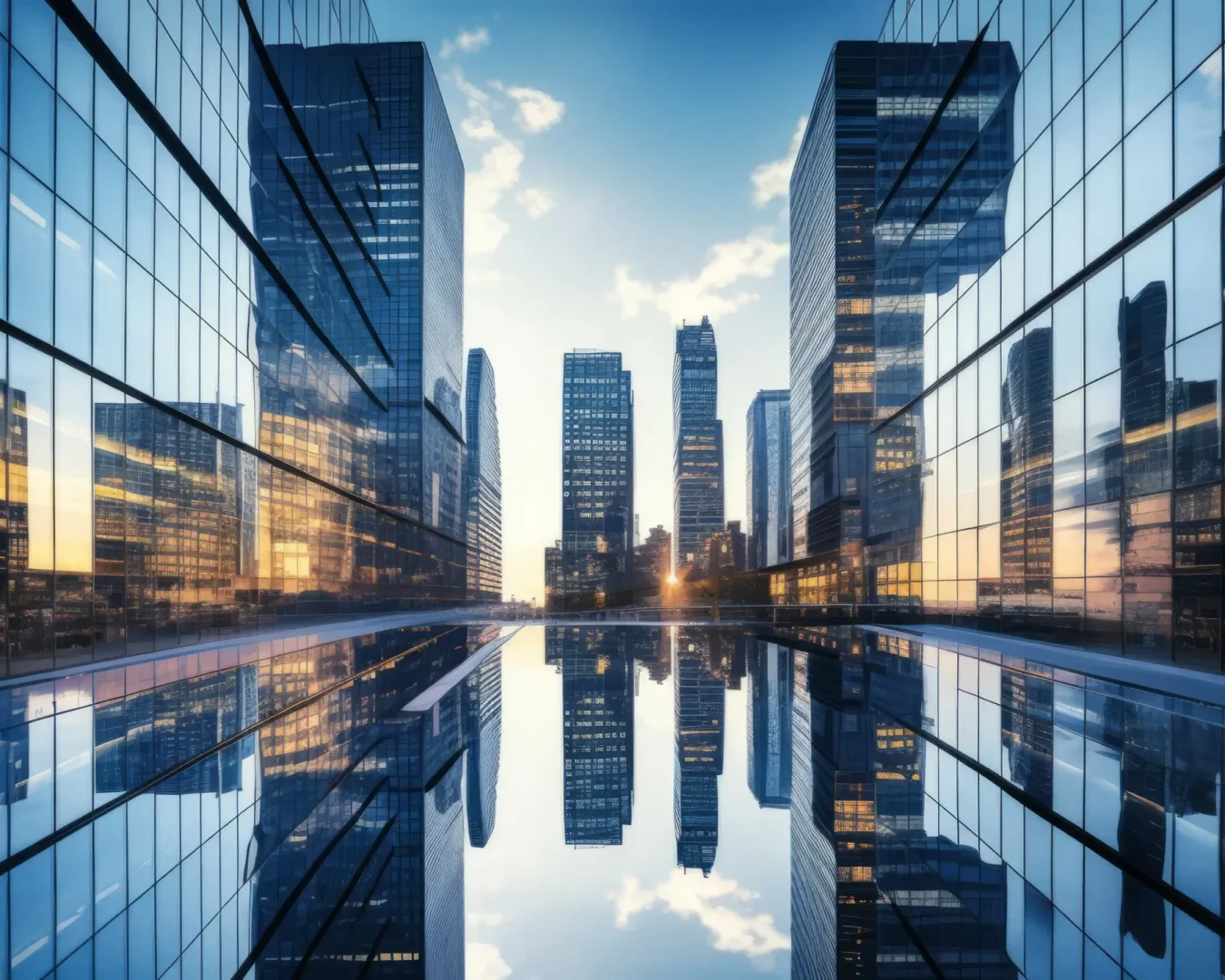 an image of skyscrapers emphasizing the TGS network, a dynamic global network or independent firms